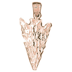 10K, 14K or 18K Gold Arrowhead Pendant