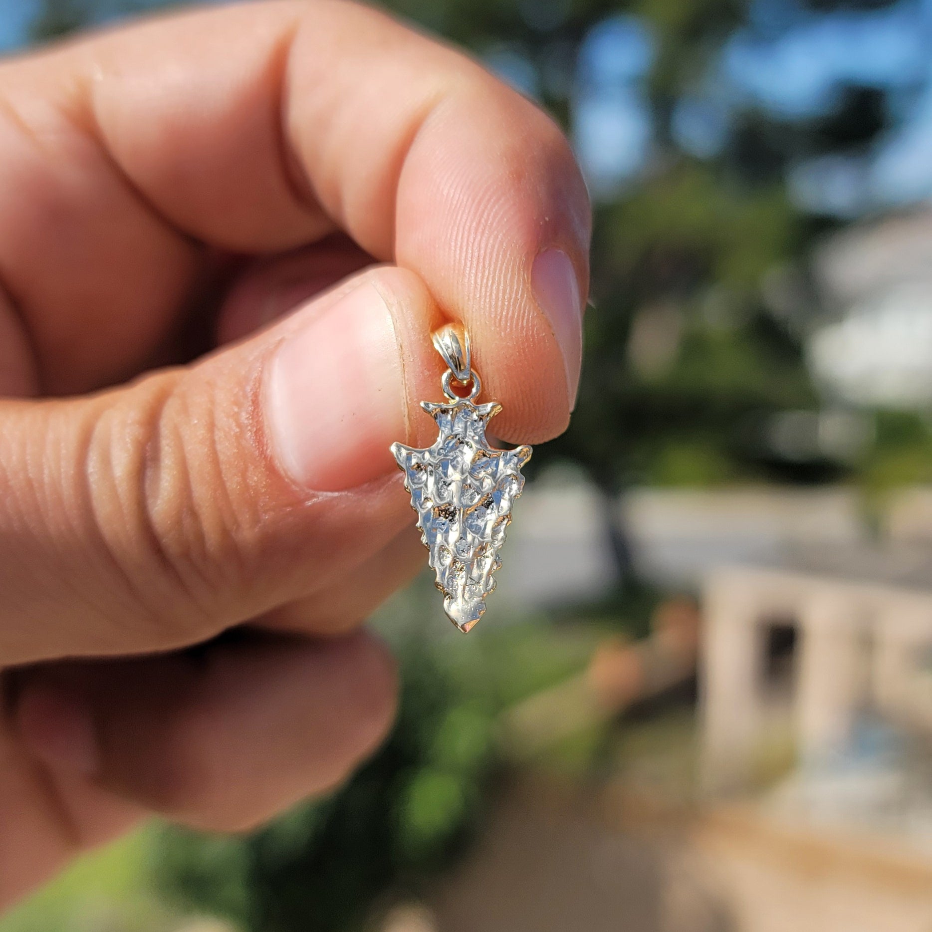 14K or 18K Gold Arrowhead Pendant