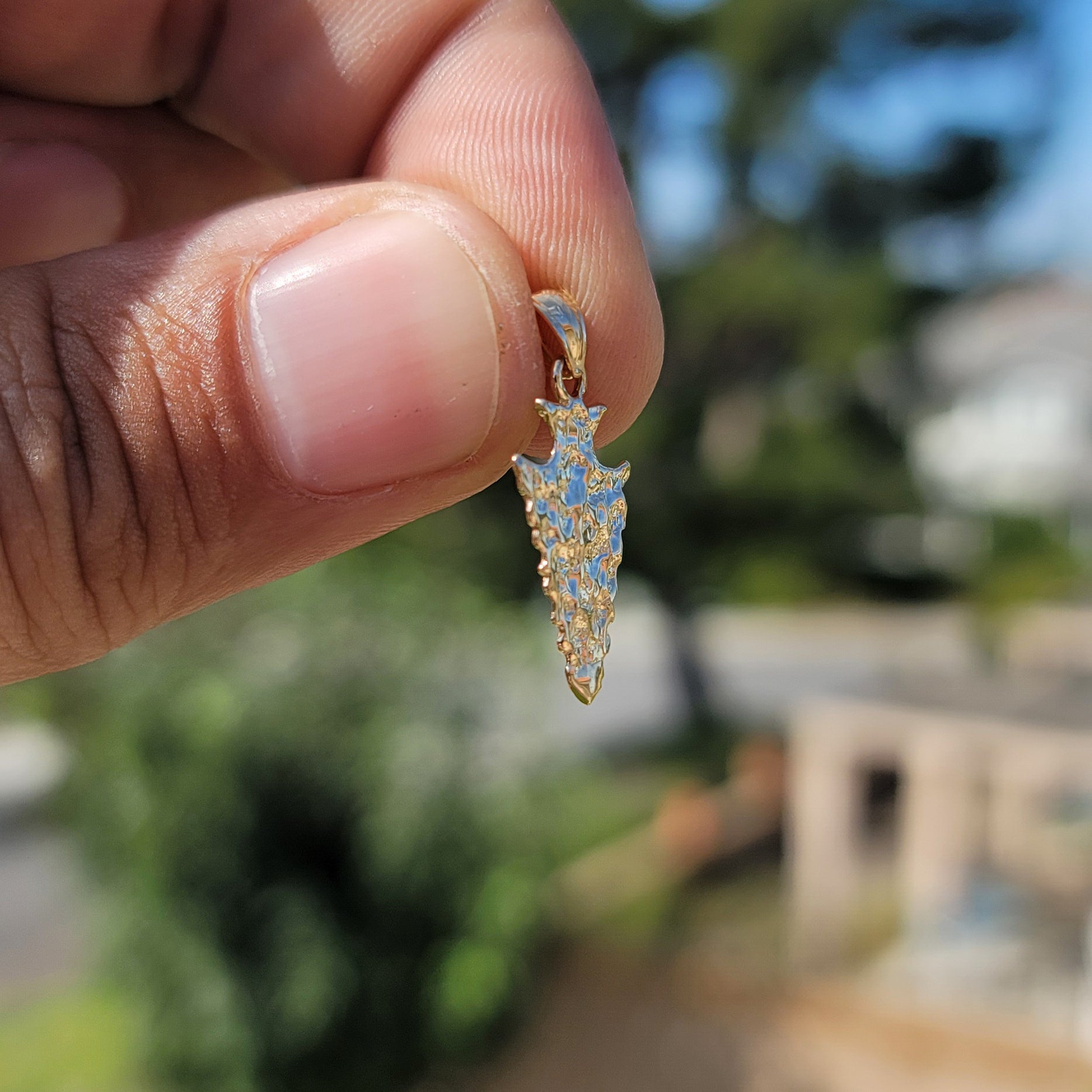 14K or 18K Gold Arrowhead Pendant