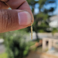 Colgante de punta de flecha de oro de 14 quilates o 18 quilates