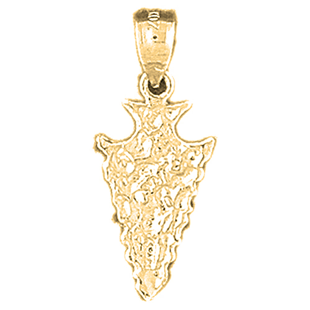 14K or 18K Gold Arrowhead Pendant