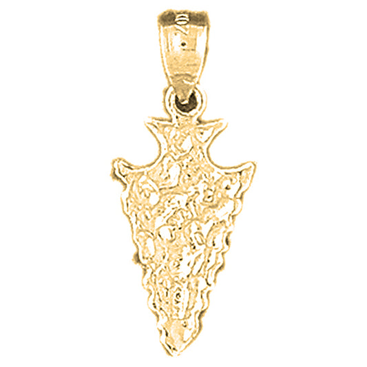 14K or 18K Gold Arrowhead Pendant