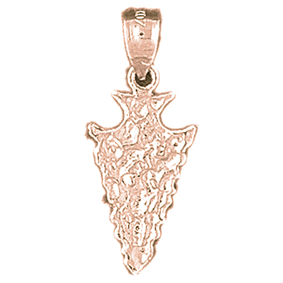 14K or 18K Gold Arrowhead Pendant