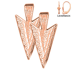 14K or 18K Gold Arrowhead Earrings