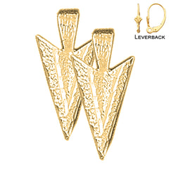 14K or 18K Gold Arrowhead Earrings