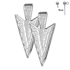 14K or 18K Gold Arrowhead Earrings