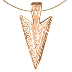 14K oder 18K Gold Pfeilspitzen Anhänger