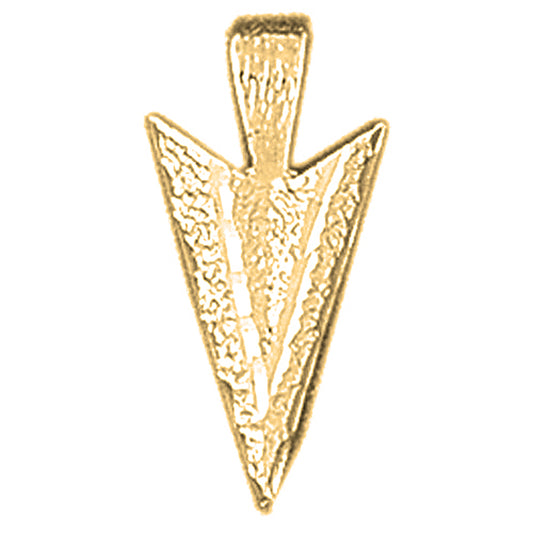 14K or 18K Gold Arrowhead Pendant
