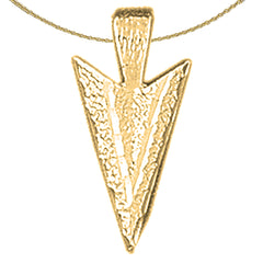 14K oder 18K Gold Pfeilspitzen Anhänger