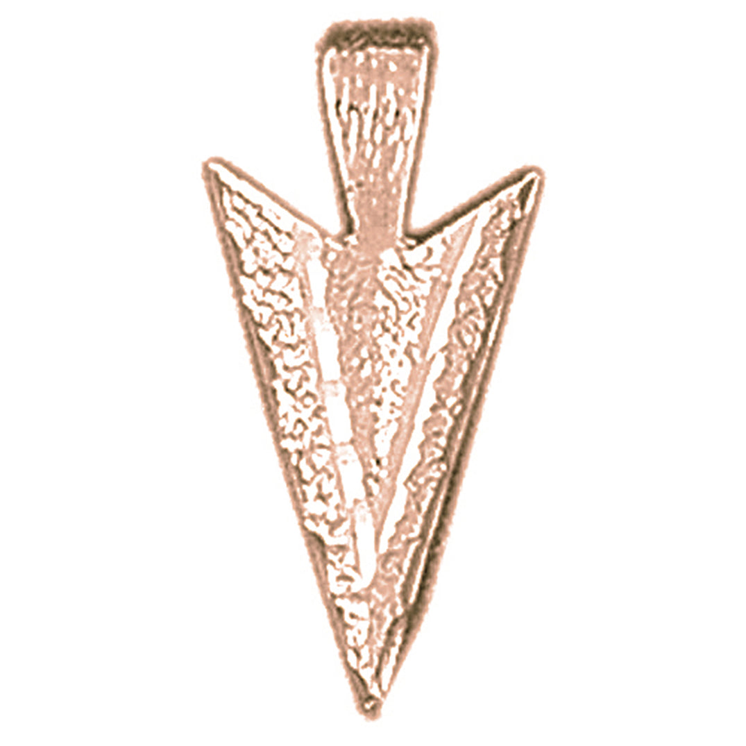 14K or 18K Gold Arrowhead Pendant