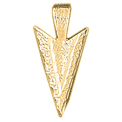 14K or 18K Gold Arrowhead Pendant