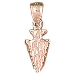14K or 18K Gold Arrowhead Pendant