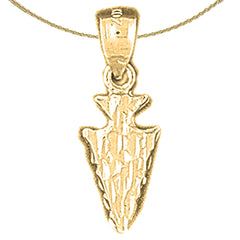 14K oder 18K Gold Pfeilspitzen Anhänger