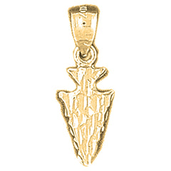 14K or 18K Gold Arrowhead Pendant