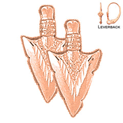 14K or 18K Gold Arrowhead Earrings