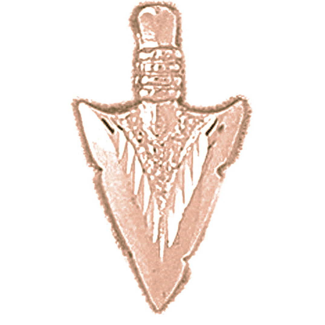 14K or 18K Gold Arrowhead Pendant