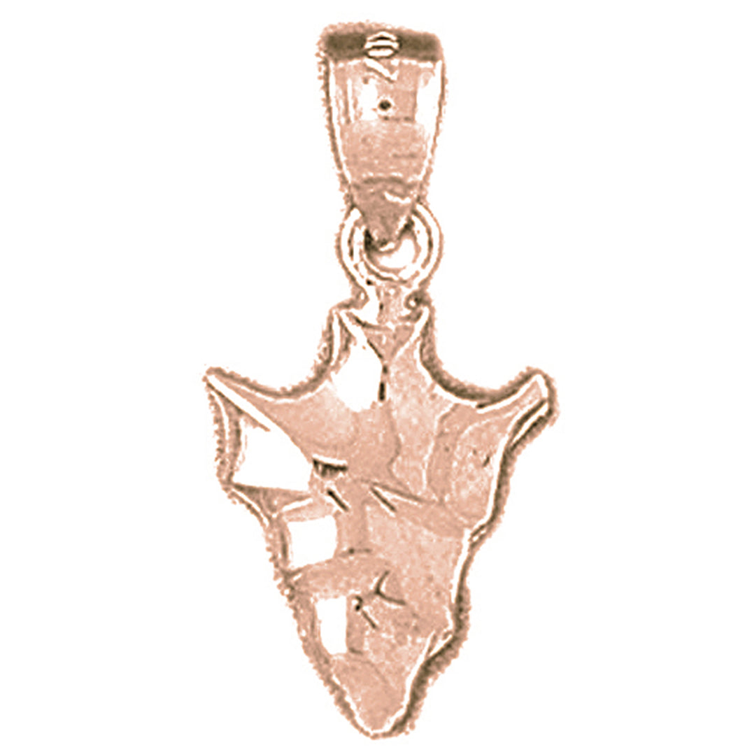 14K or 18K Gold Arrowhead Pendant
