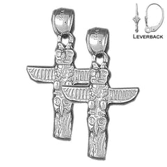 14K or 18K Gold Totem Pole Earrings