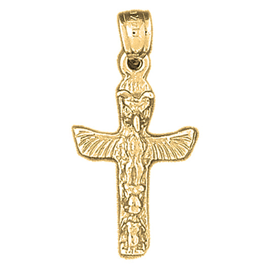 10K, 14K or 18K Gold Totem Pole Pendant