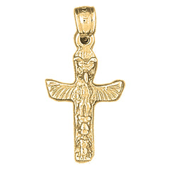 10K, 14K or 18K Gold Totem Pole Pendant
