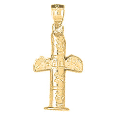 10K, 14K or 18K Gold 3D Totem Poe Pendant