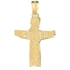 14K or 18K Gold Totem Pole Pendant