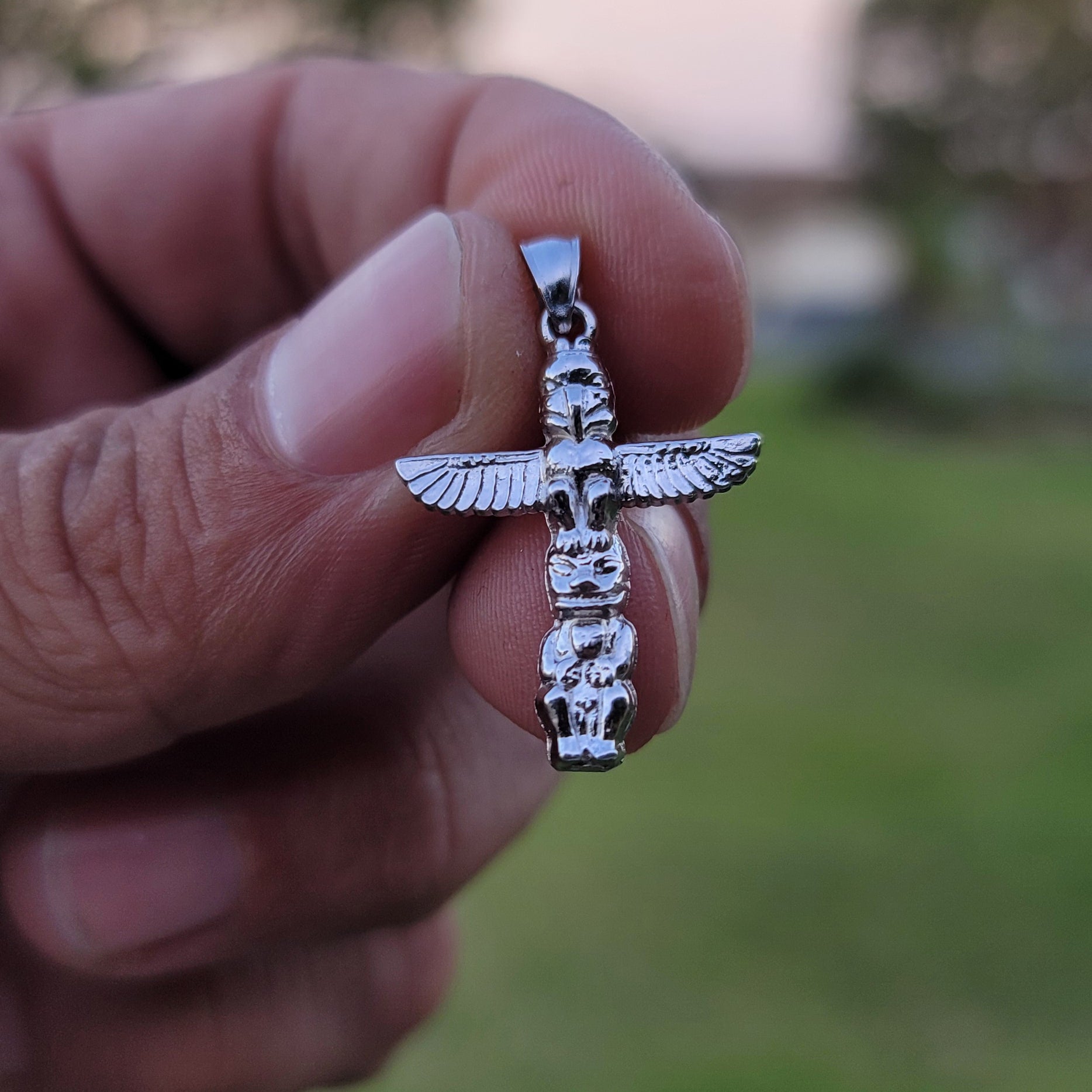 14K or 18K Gold Totem Pole Pendant