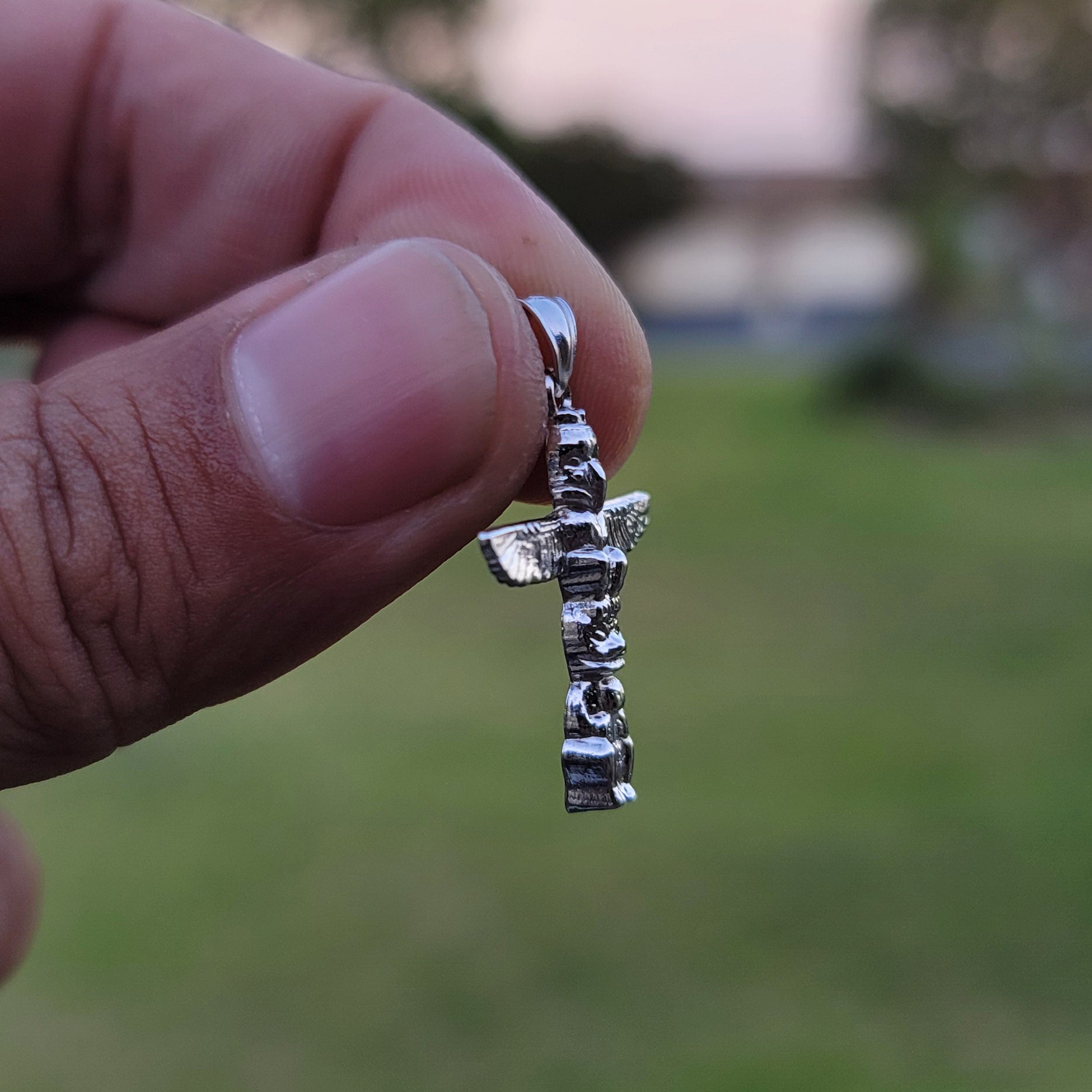 14K or 18K Gold Totem Pole Pendant