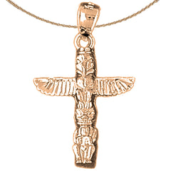 14K or 18K Gold Totem Pole Pendant