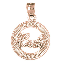 14K or 18K Gold Alaska Pendant