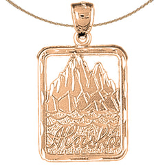 10K, 14K or 18K Gold Alaska Pendant