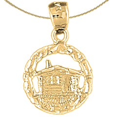 14K oder 18K Gold Cottage Anhänger