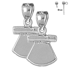 Pendientes de filete de Alaska de oro de 14 quilates o 18 quilates de 19 mm