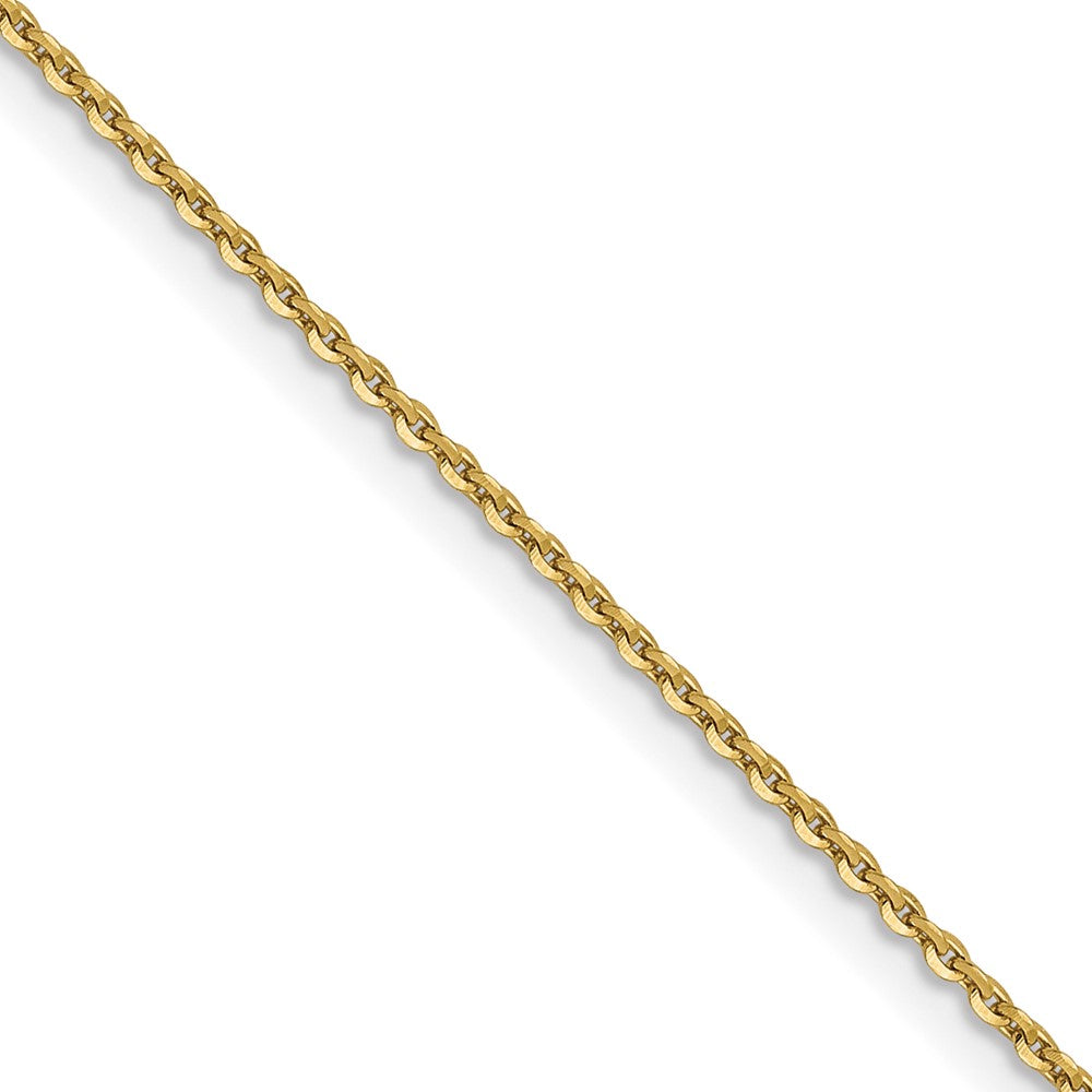 10K Yellow Gold 1.0mm Diamond-cut Cable Chain