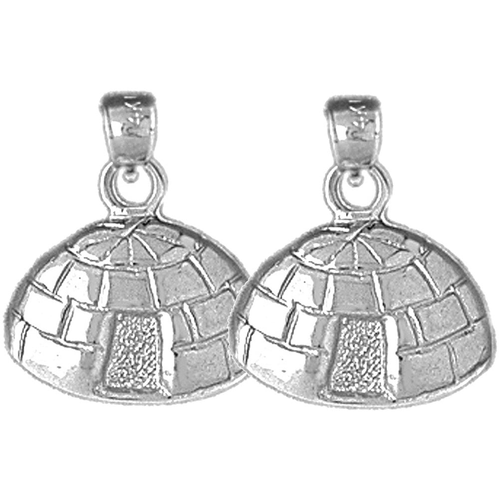 14K or 18K Gold 19mm Igloo Earrings