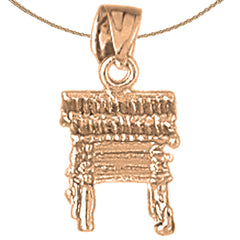 Colgante Trineo de Oro de 10K, 14K o 18K