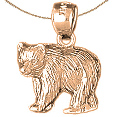 Colgante Oso de Oro de 10K, 14K o 18K