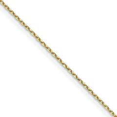 10K Yellow Gold .8mm Diamond-cut Cable with Lobster Clasp Chain