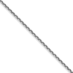 10K White Gold .95mm Diamond-cut Cable Chain
