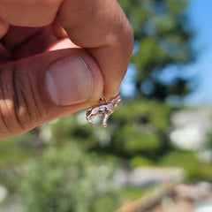 14K or 18K Gold Wolf Pendant