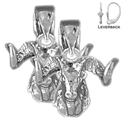 14K or 18K Gold Ram Earrings