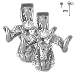 14K or 18K Gold Ram Earrings