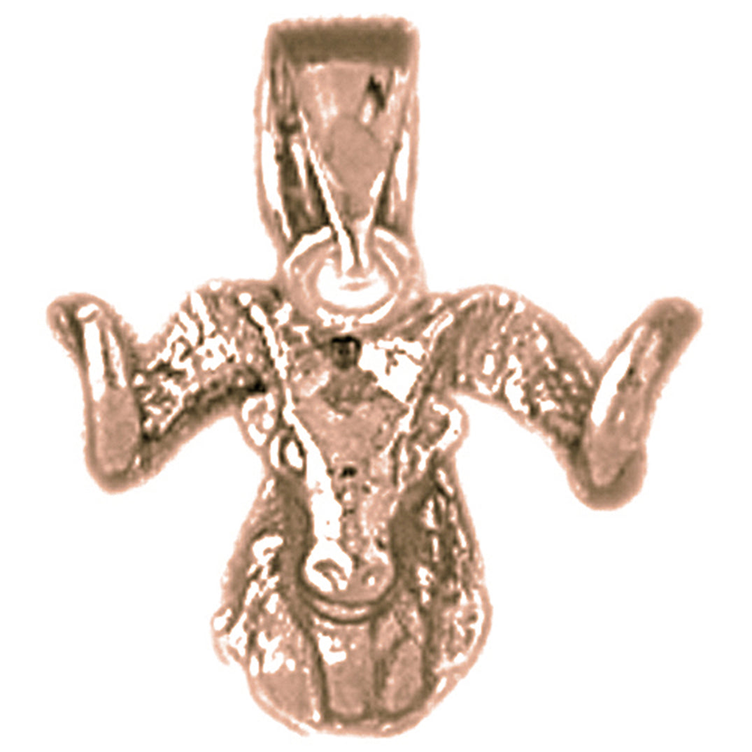 14K or 18K Gold Ram Pendant