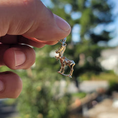 10K, 14K or 18K Gold Moose Pendant