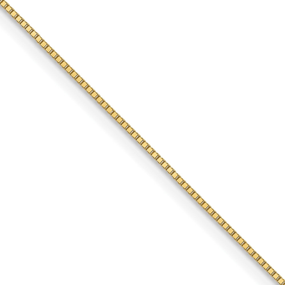 10K Yellow Gold .5mm Box with Lobster Clasp Chain