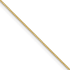 10K Yellow Gold .5mm Box with Lobster Clasp Chain