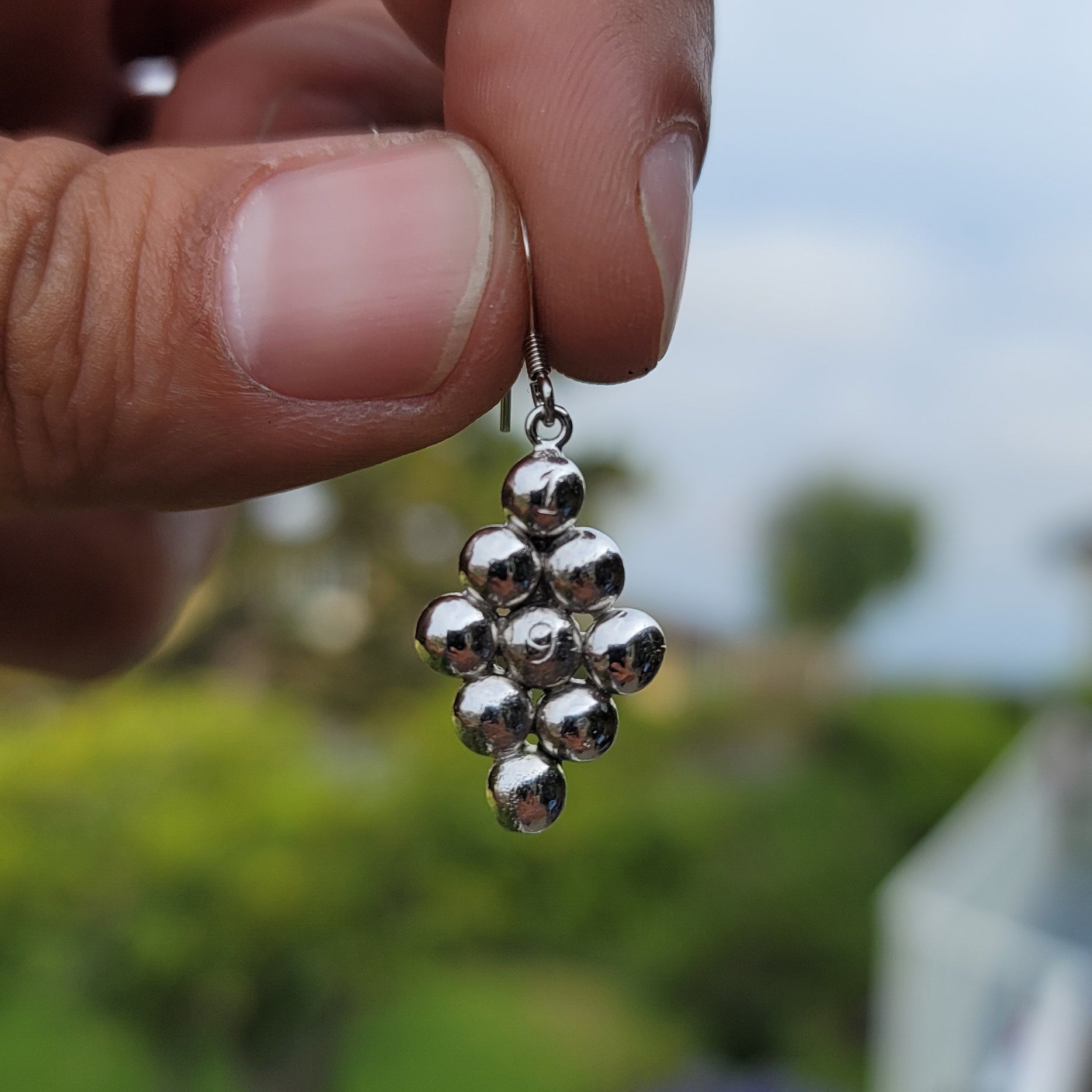 10K, 14K or 18K Gold 9 Ball Pool Pendant