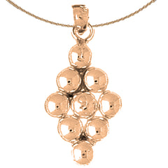 10K, 14K or 18K Gold 9 Ball Pool Pendant