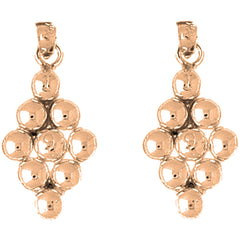 14K or 18K Gold 29mm 9 Ball Pool Earrings
