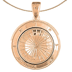 Roulette-Anhänger aus 10 Karat, 14 Karat oder 18 Karat Gold